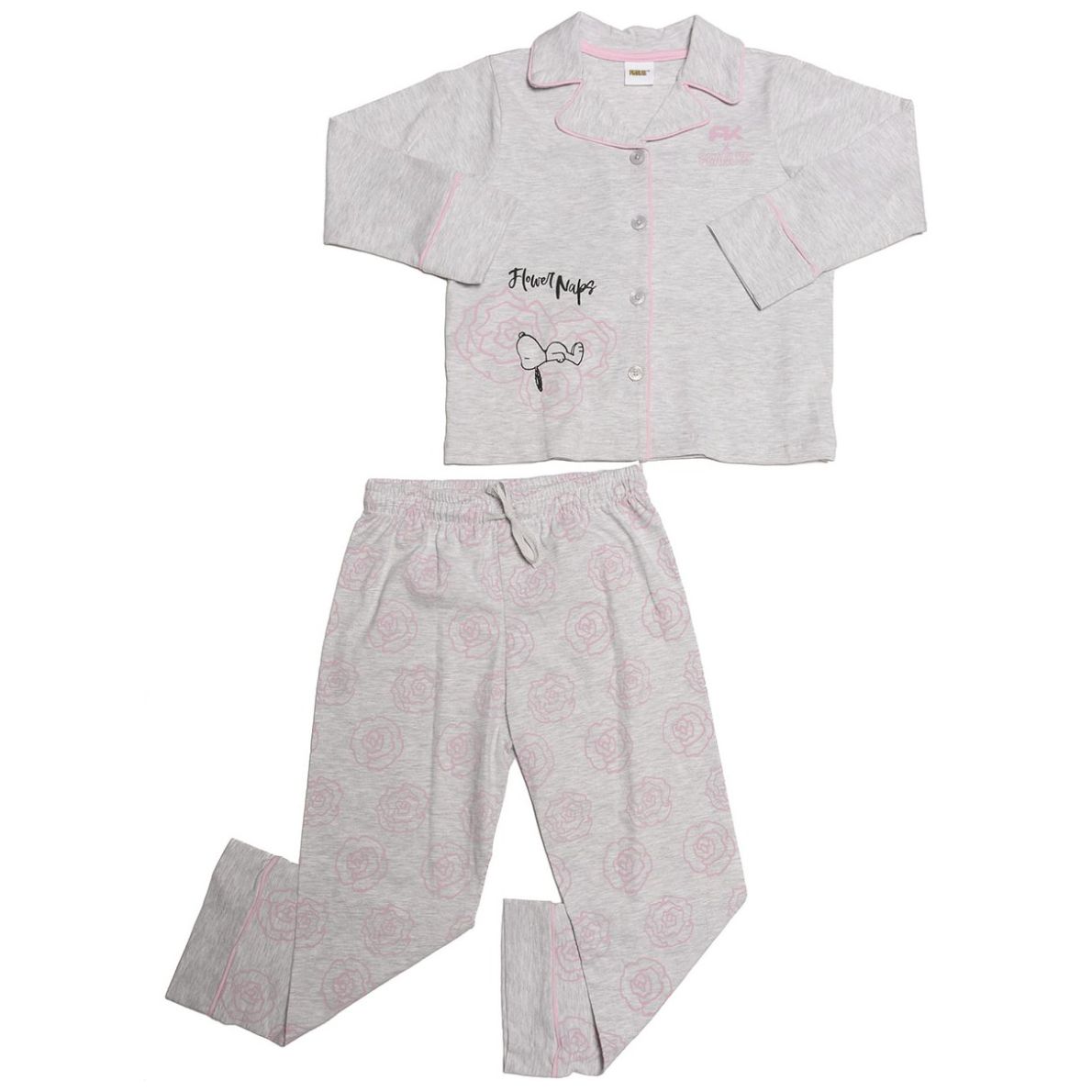 Pijama Camisera y Pantalón Fukka Snoopy para Niña