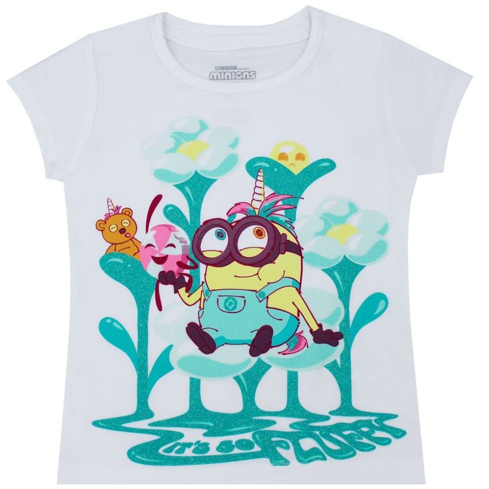 Playera Manga Corta con Diseño Minions para Niña