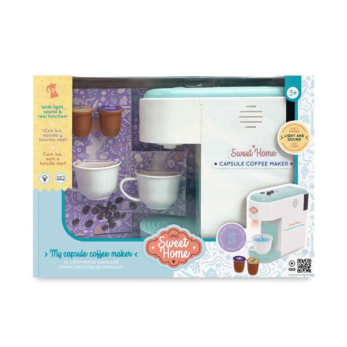 Sweet Home Cafetera de Capsulas con Luces Y Sonido