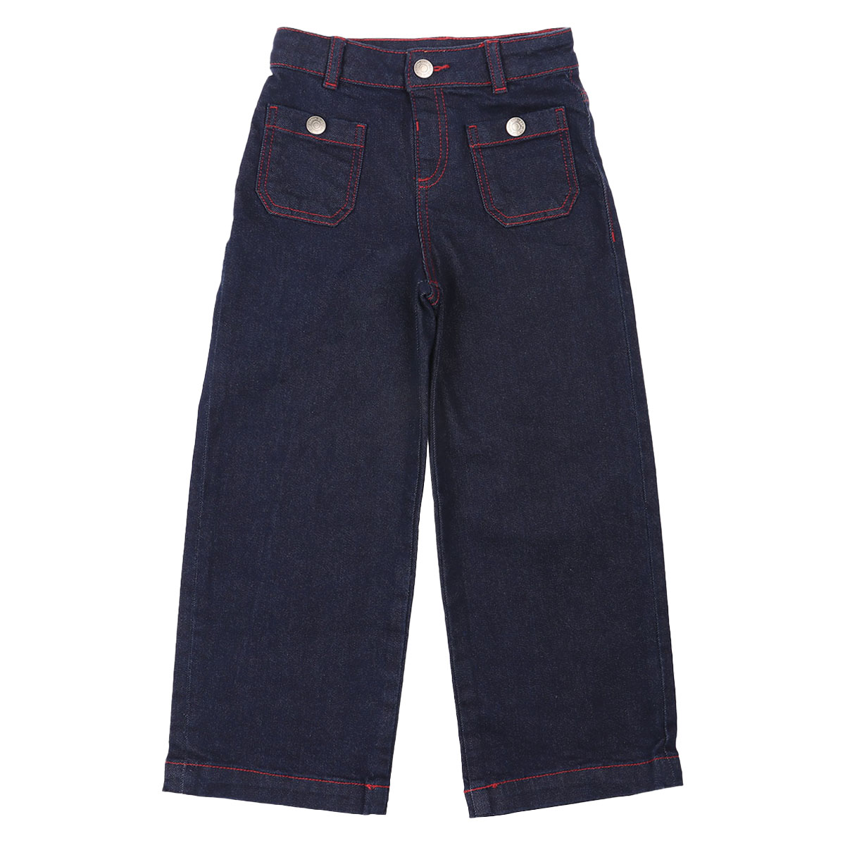 Pantalón Denim Wide Leg Bolsillos Botones Ovs Niña Toddler