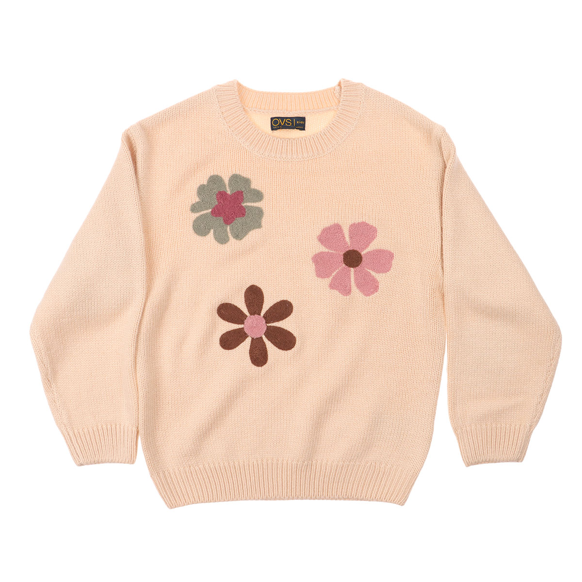 Suéter Flores Tejido Acrílico Manga Larga Ovs Niña Toddler
