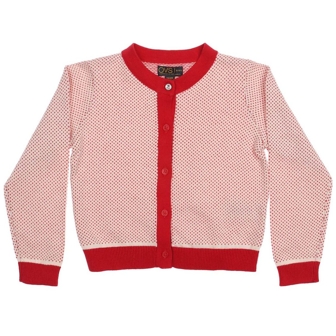 Suéter Cárdigan Detalles Bordados Bicolor Ovs Niña Toddler