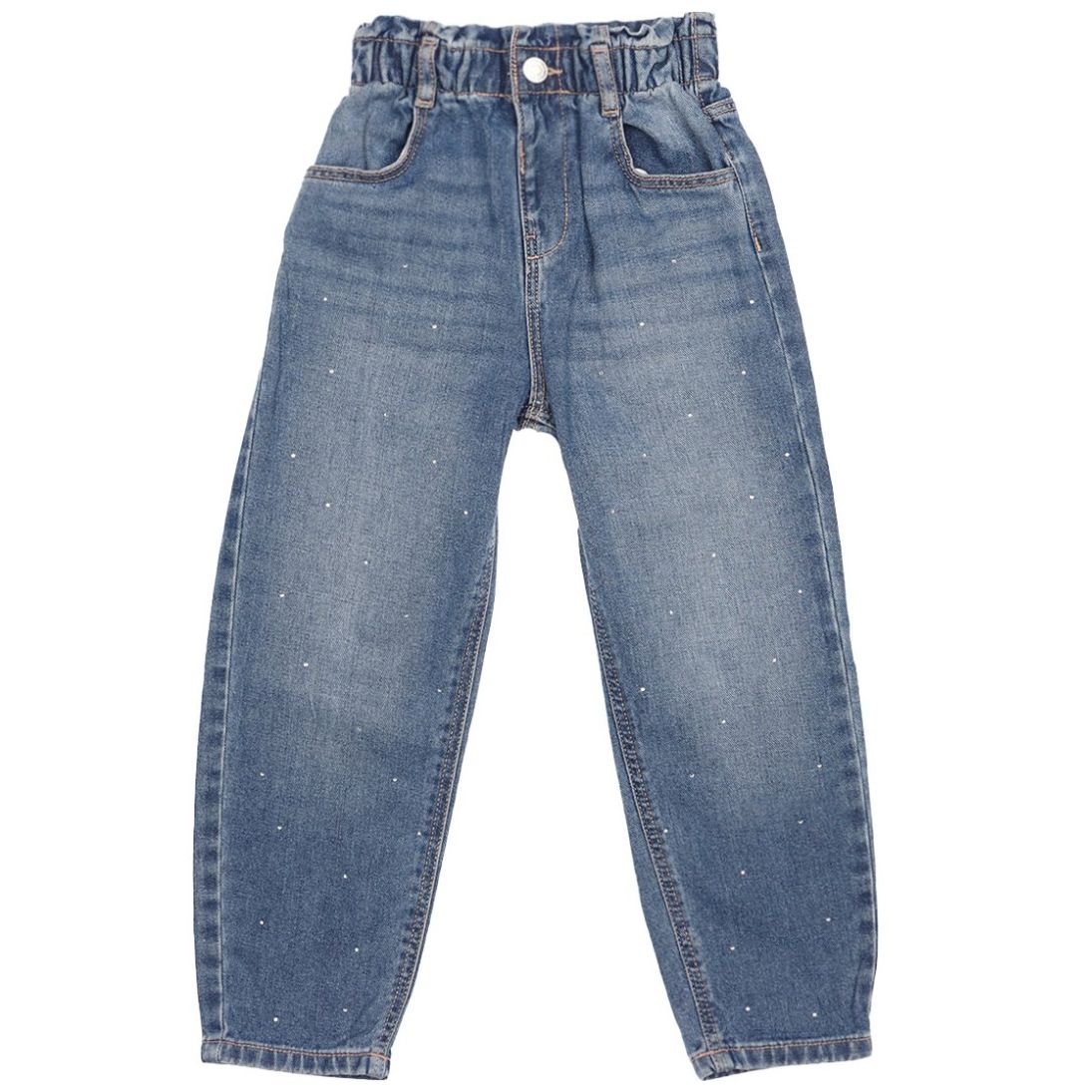 Pantalón Denim Relaxed Fit con Puntos Ovs Niña Toddler