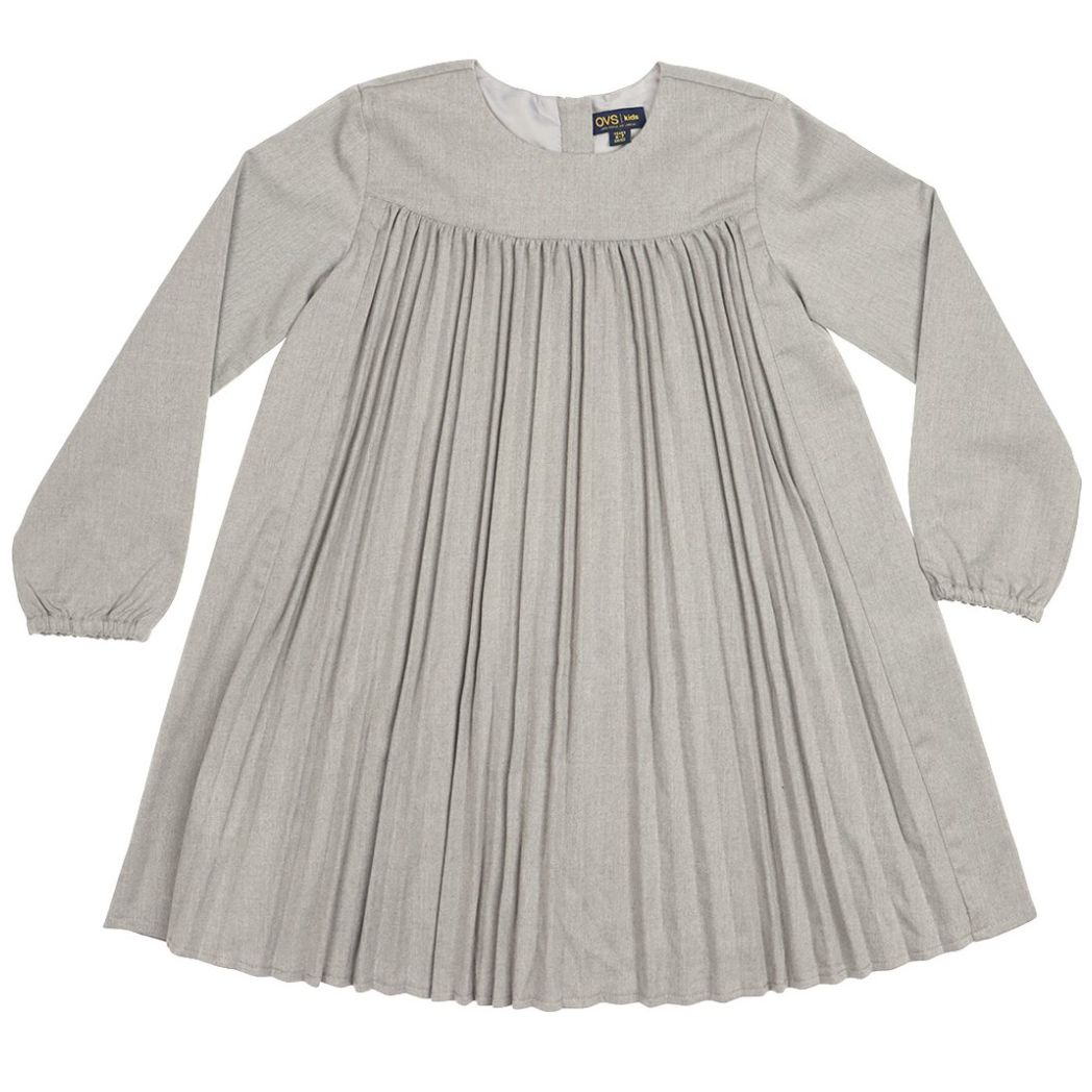 Vestido Plisado Manga Larga Atemporal Ovs para Niña