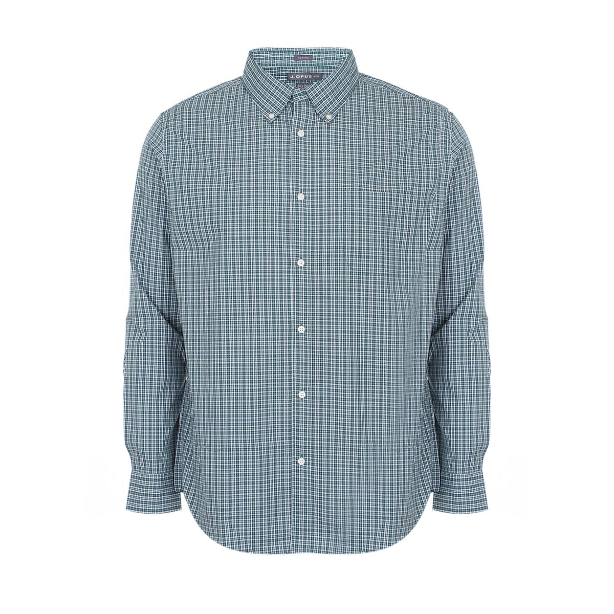 Camisa de Cuadros J.opus Manga Larga para Hombre Plus