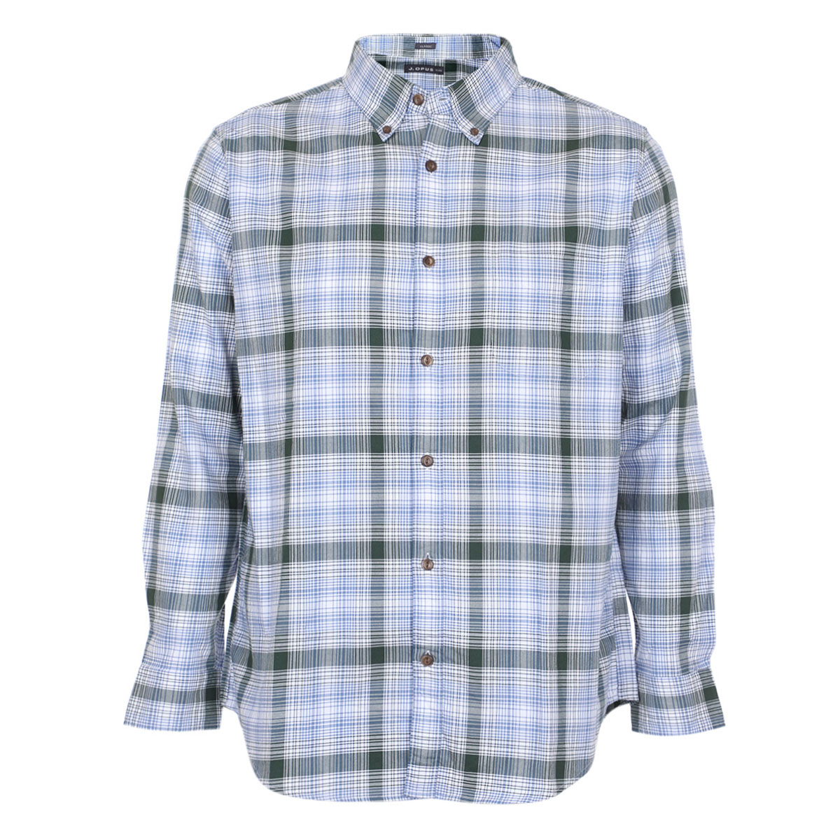 Camisa de Cuadros J.opus Manga Larga para Hombre Plus