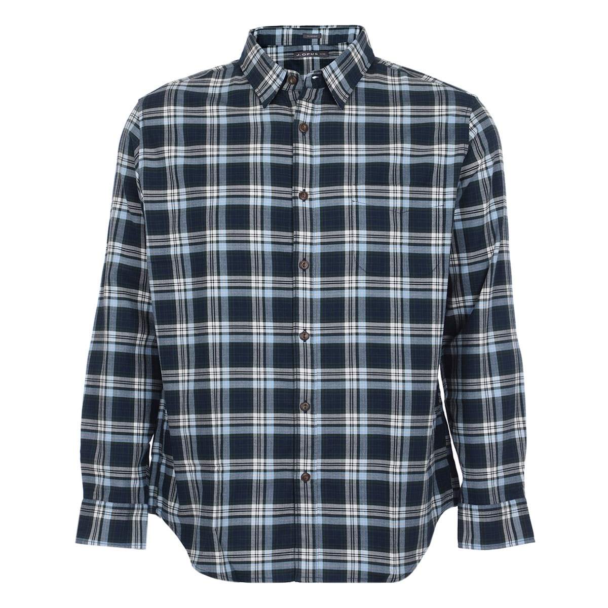 Camisa de Cuadros J.opus Manga Larga para Hombre Plus