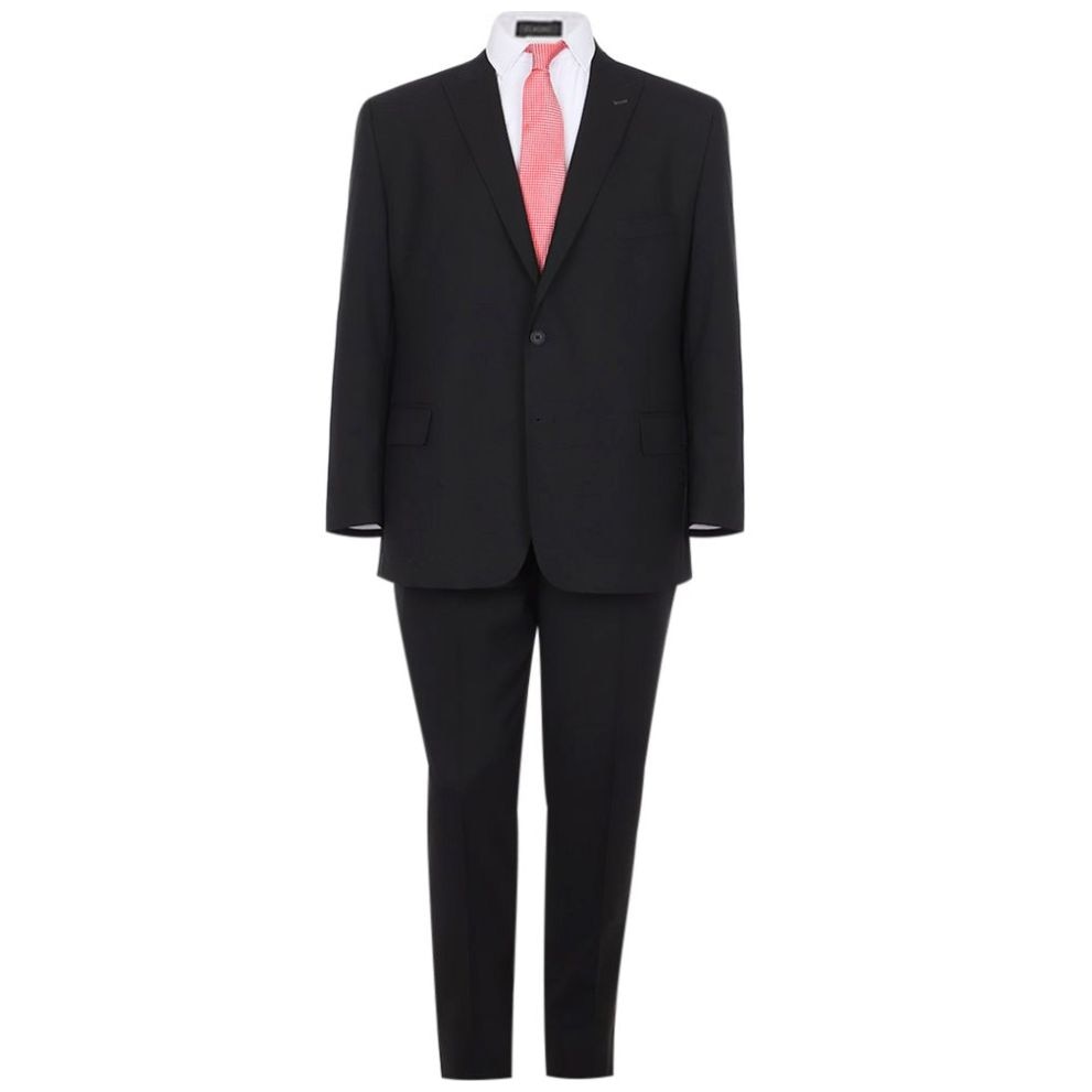 Traje Moda Liso Carlo Corinto Negro para Hombre Plus