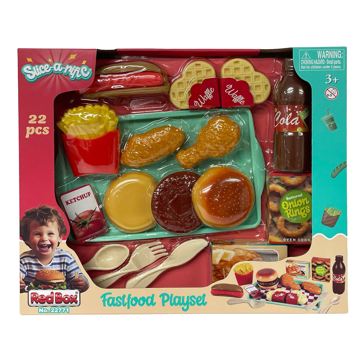 Set de Comida Rápida de Juguete Red Box