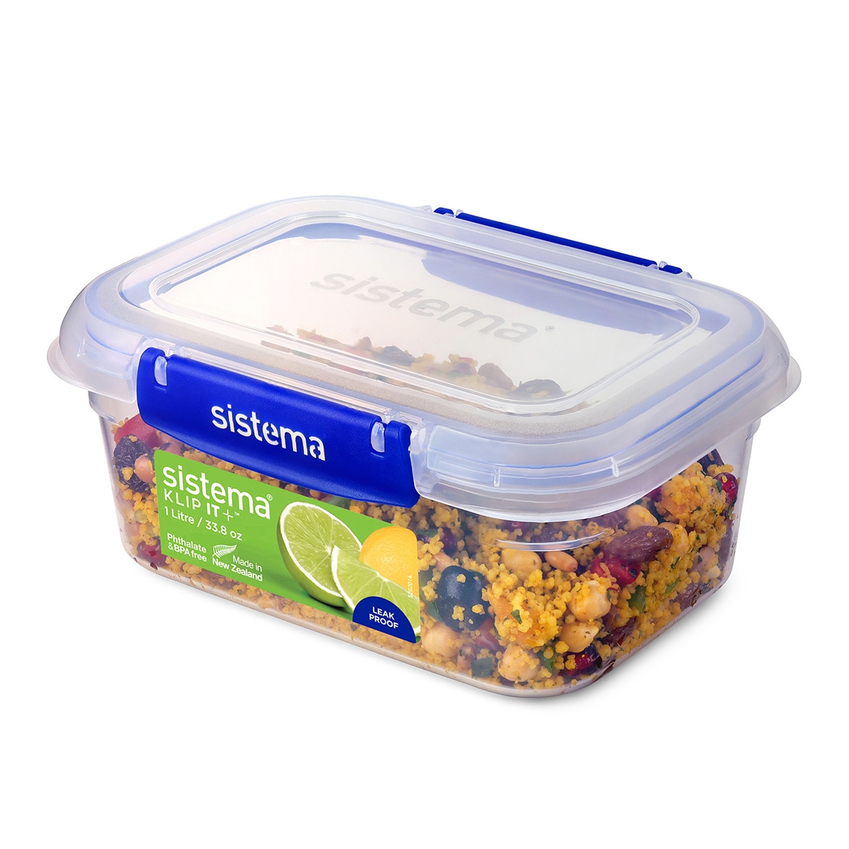 Hermético Plástico con Tapa Klip It Plus 1 Lt Sist