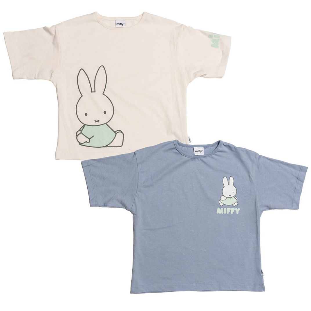2 Pack Playeras Oversize Miffy Manga Corta para Niña