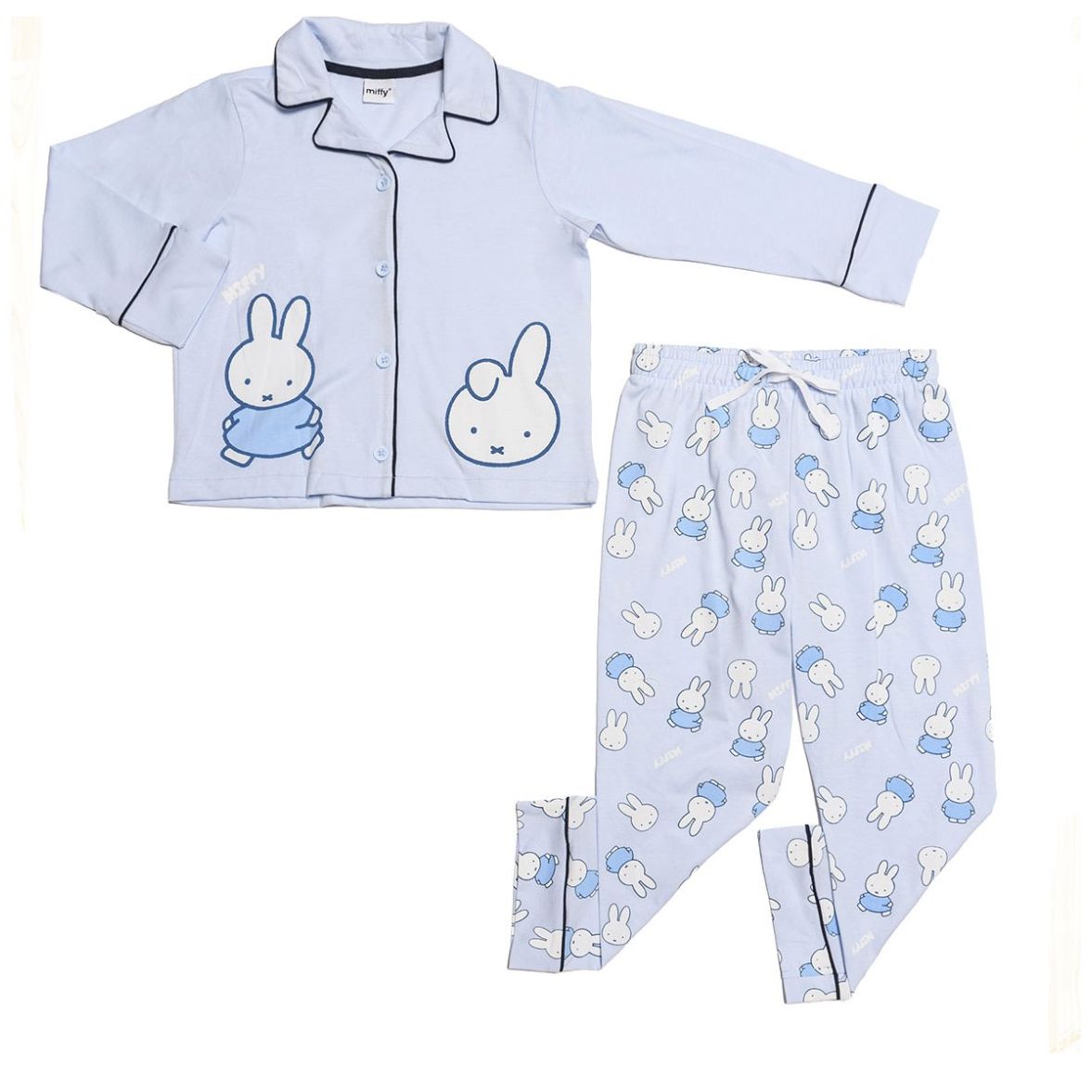 Pijama de Camisera Manga Larga y Pantalón con Diseño Miffy para Niña