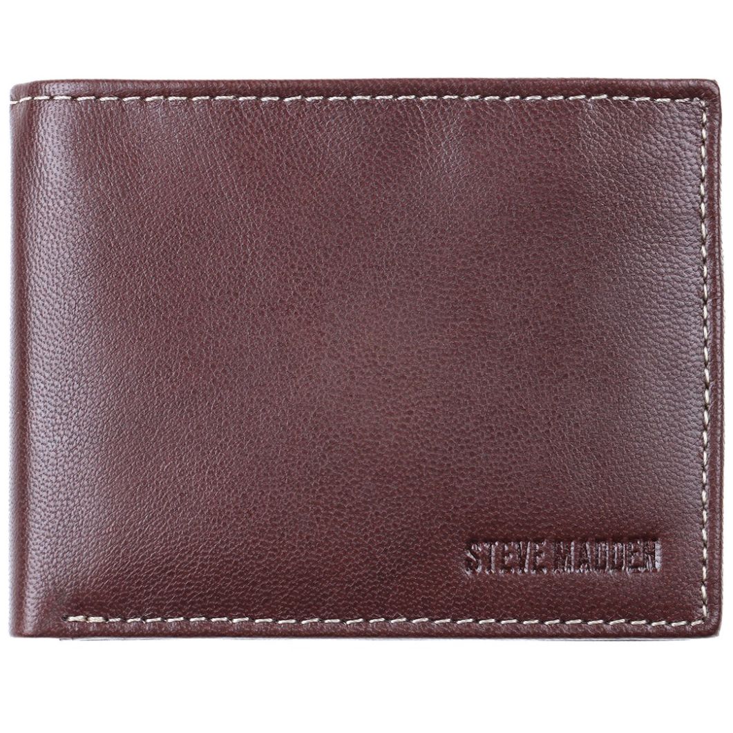Billetera Passcase Piel Rfid Steve Madden para Hombre
