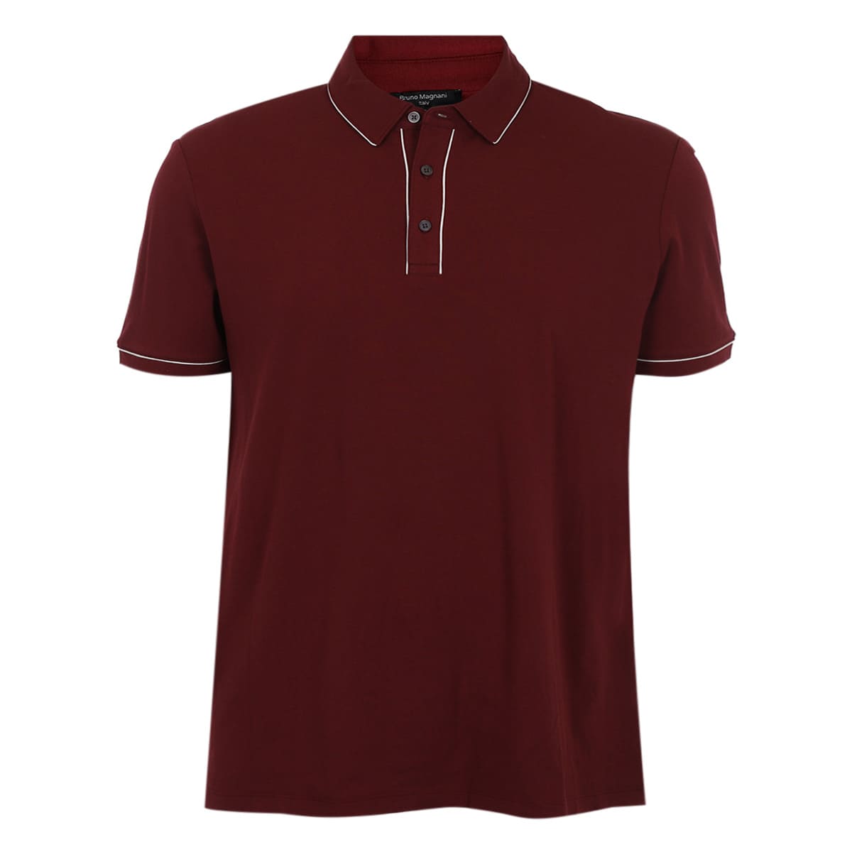 Playera Polo Pique Contraste Bruno Magnani Manga Corta para Hombre Plus