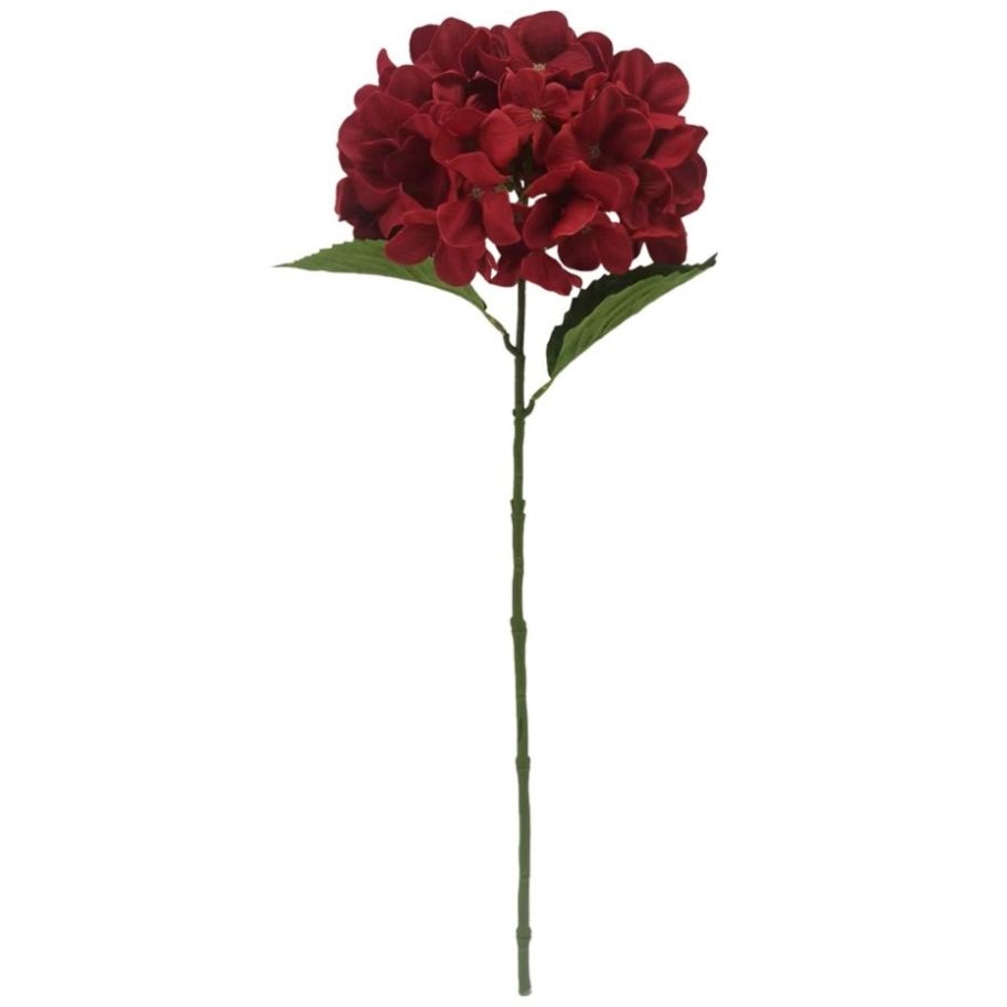 Flor Hortensia Decorativa Navidad Vintage Home Roja