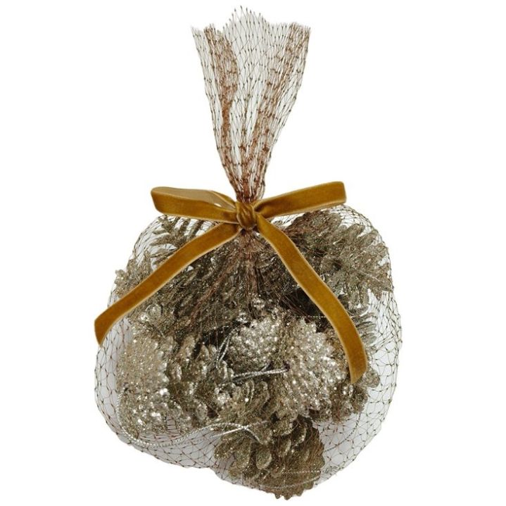 Bolsa Decorativa Navidad Vintage Home Pinecone