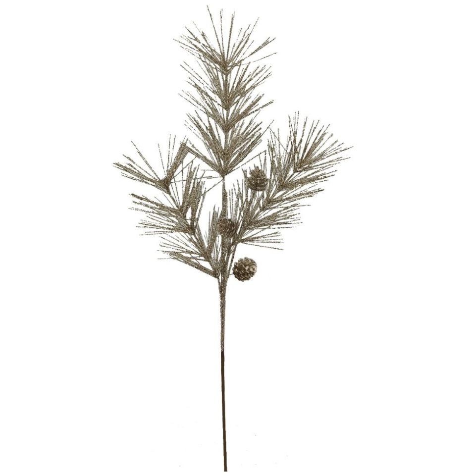 Rama Decorativa Navidad Vintage Home Gold Pines