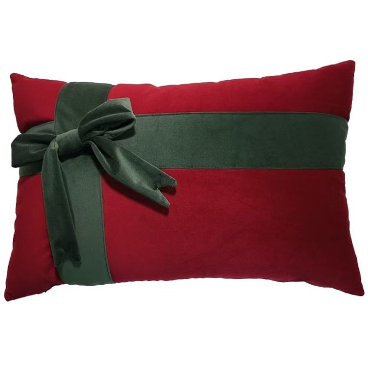 Cojín Decorativo Navidad Vintage Home Moño Green