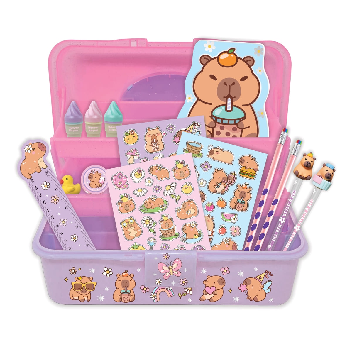 Estuche Organizador de Papelería Capibara Hot Focus