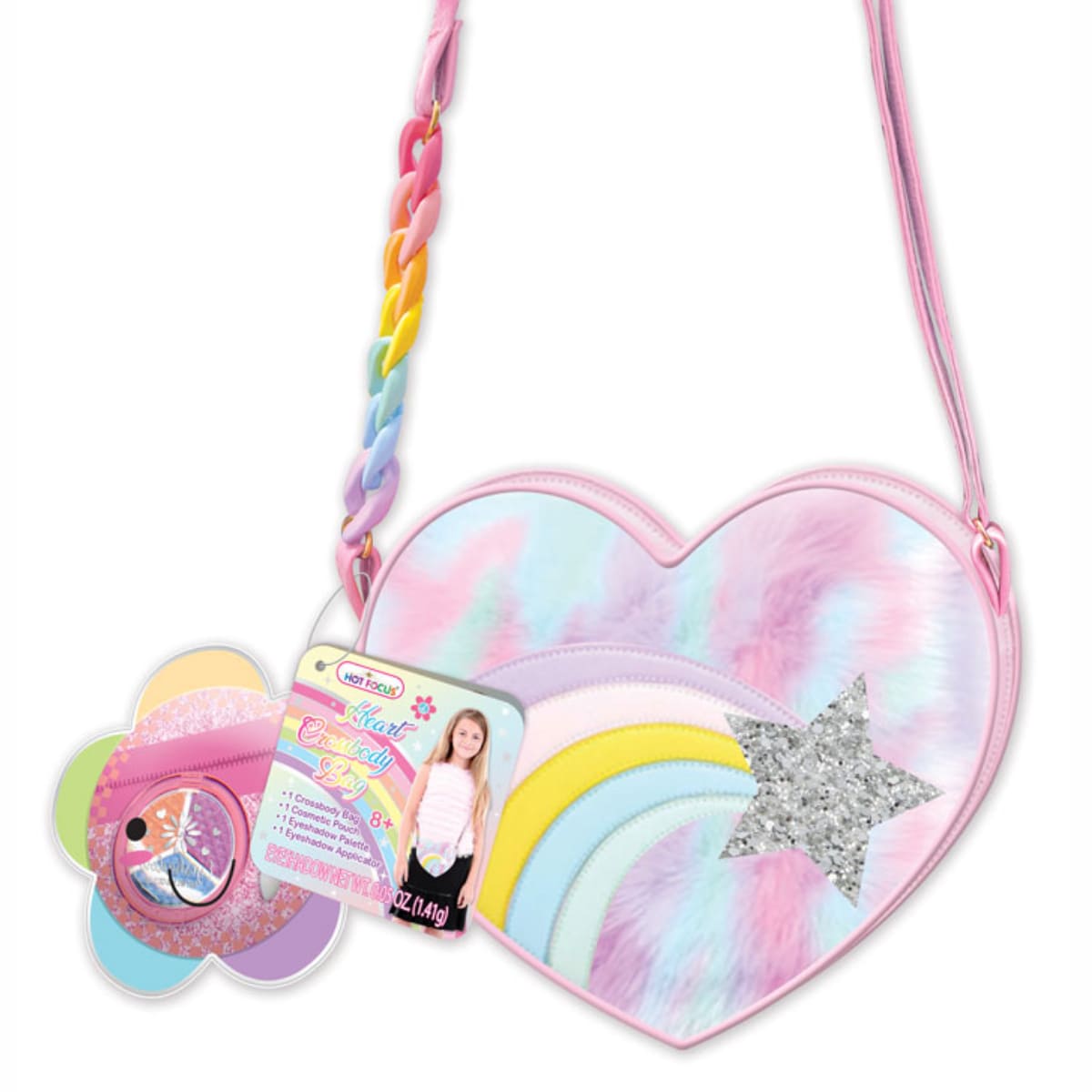 Bolsa Crossbody en Forma de Corazon Arcoiris Hot Focus