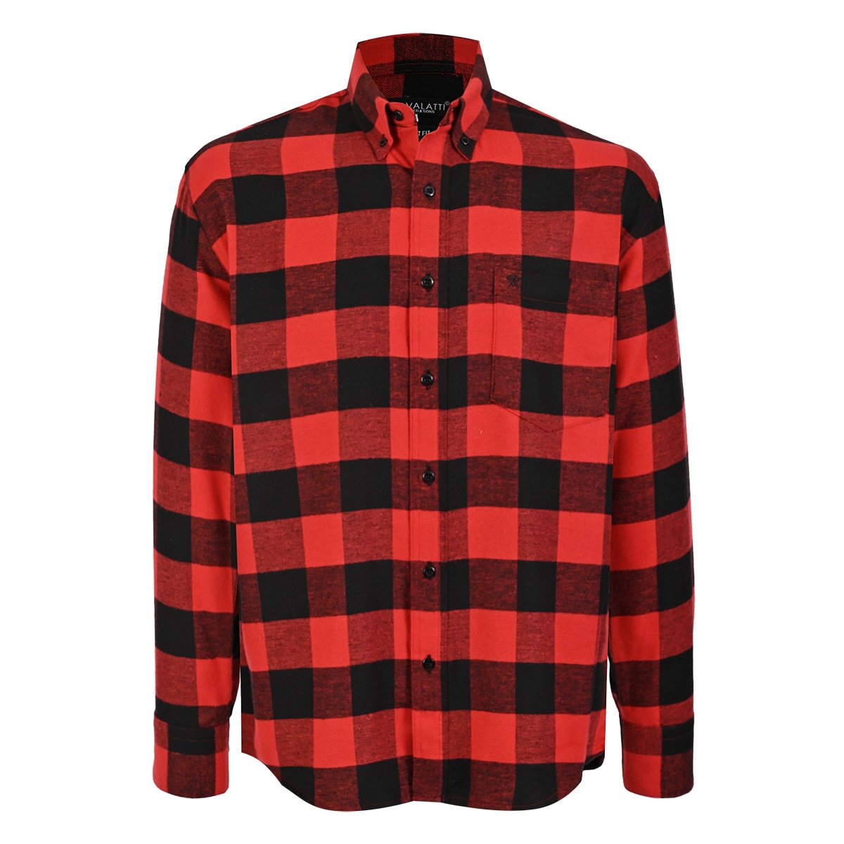 Camisa Casual Relaxed Fit en Franela Inviernal Cavalatti para Hombre