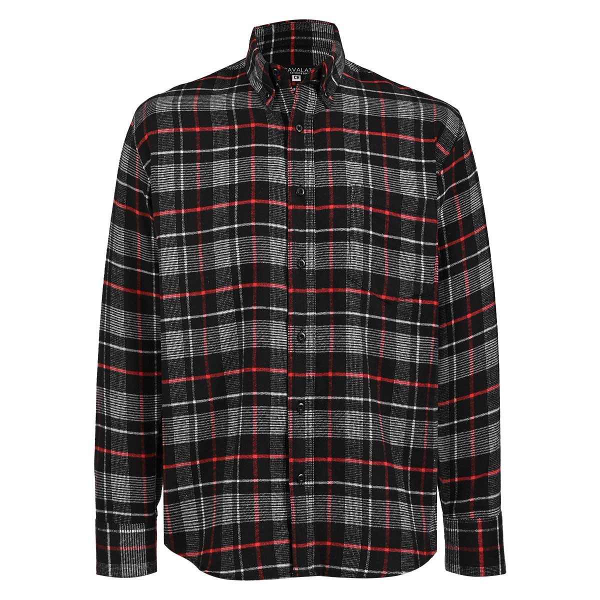 Camisa Casual Relaxed Fit en Franela Inviernal Cavalatti para Hombre