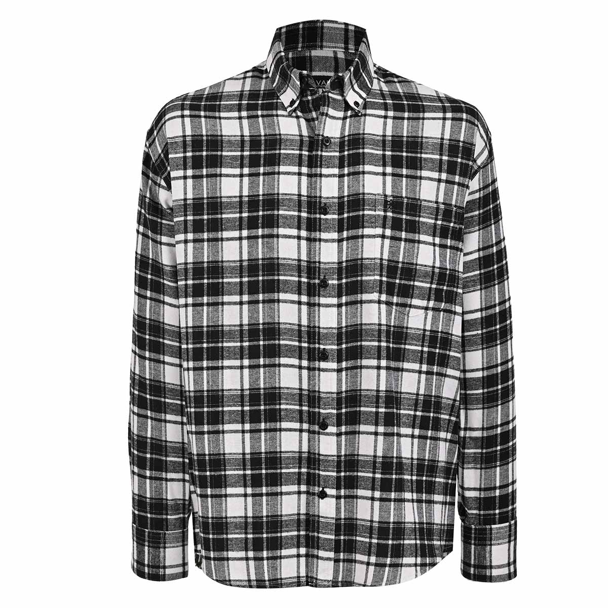 Camisa Casual Relaxed Fit en Franela Inviernal Cavalatti para Hombre