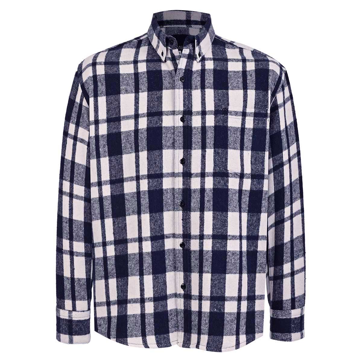 Sobrecamisa Cuadros Invierno Relaxed Fit Cavalatti Manga Larga para Hombre