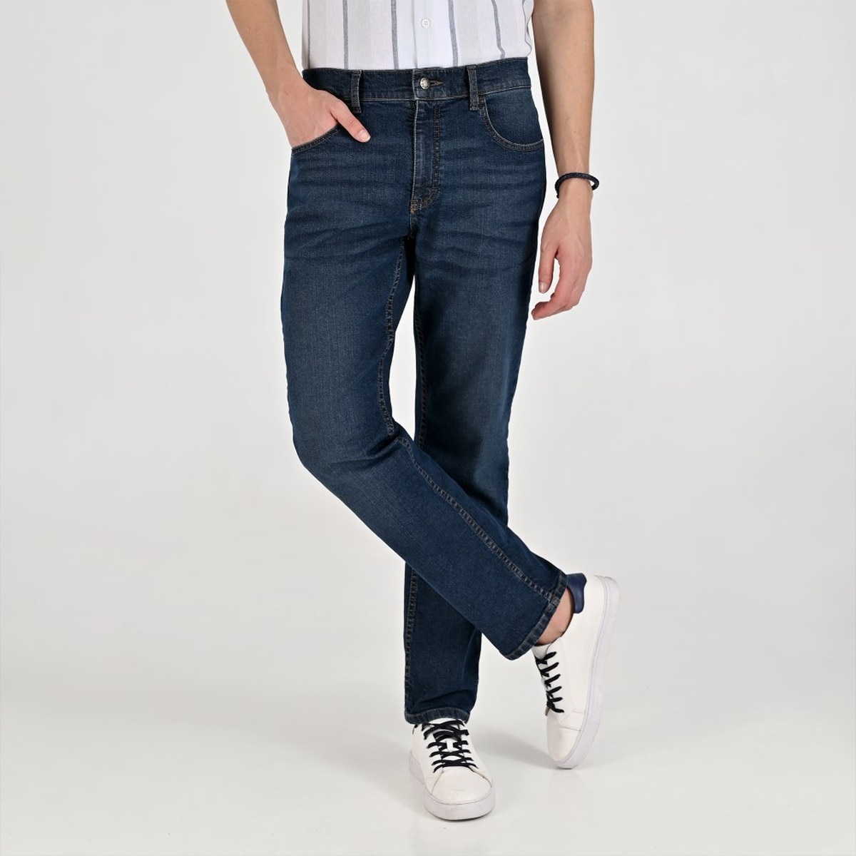 Jeans Corte Regular Supply Azul Oscuro para Hombre