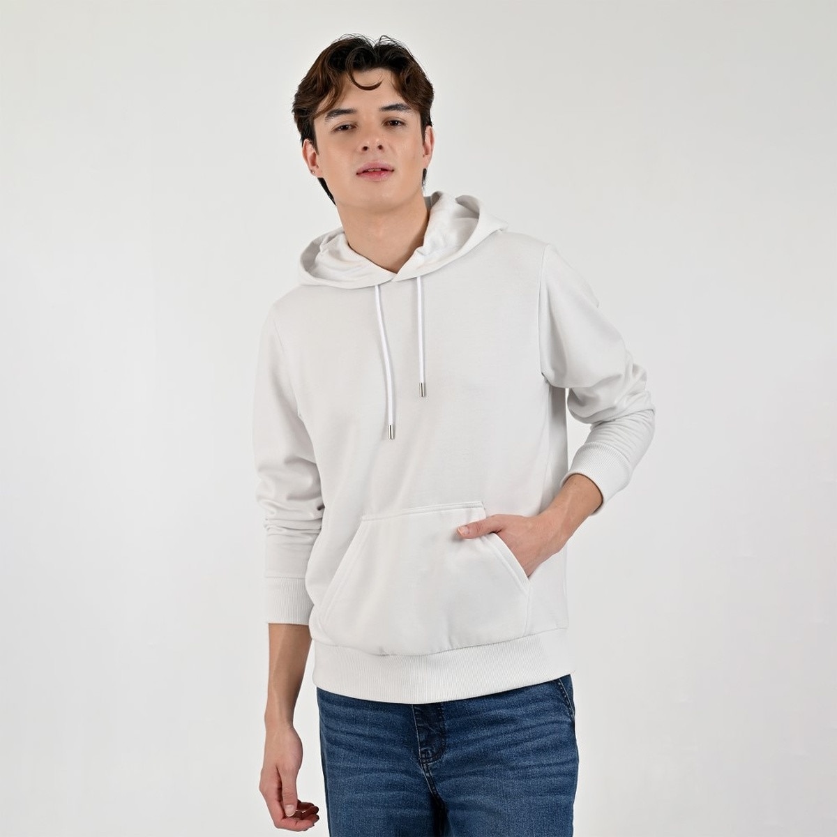 Sudadera Canguro Supply Blanco para Hombre