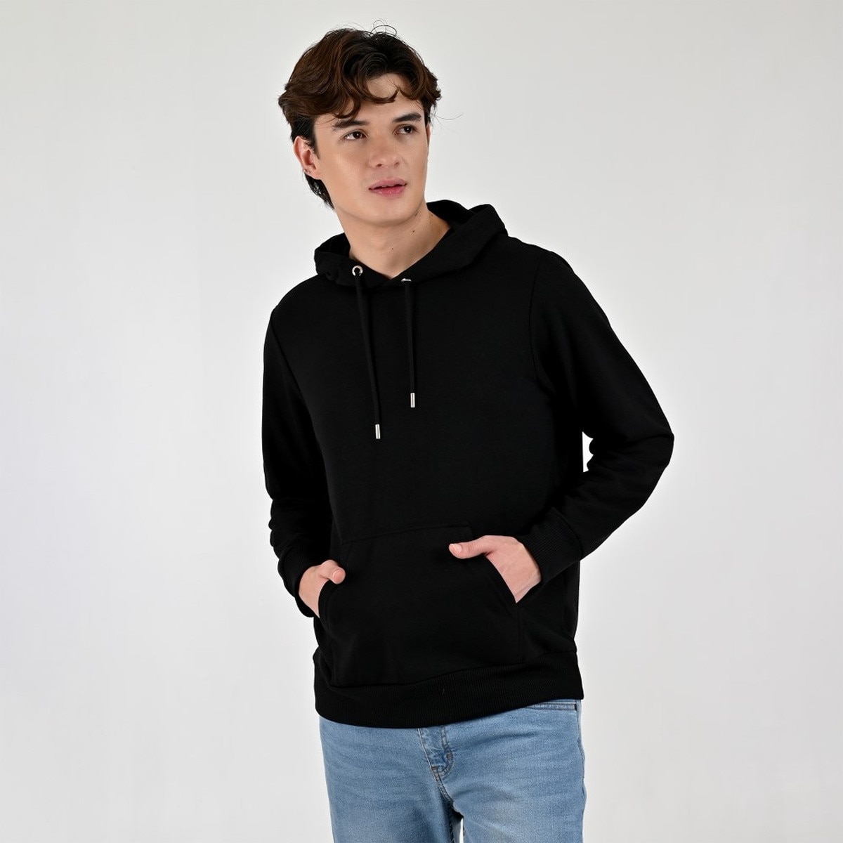Sudadera Canguro Supply Negro para Hombre