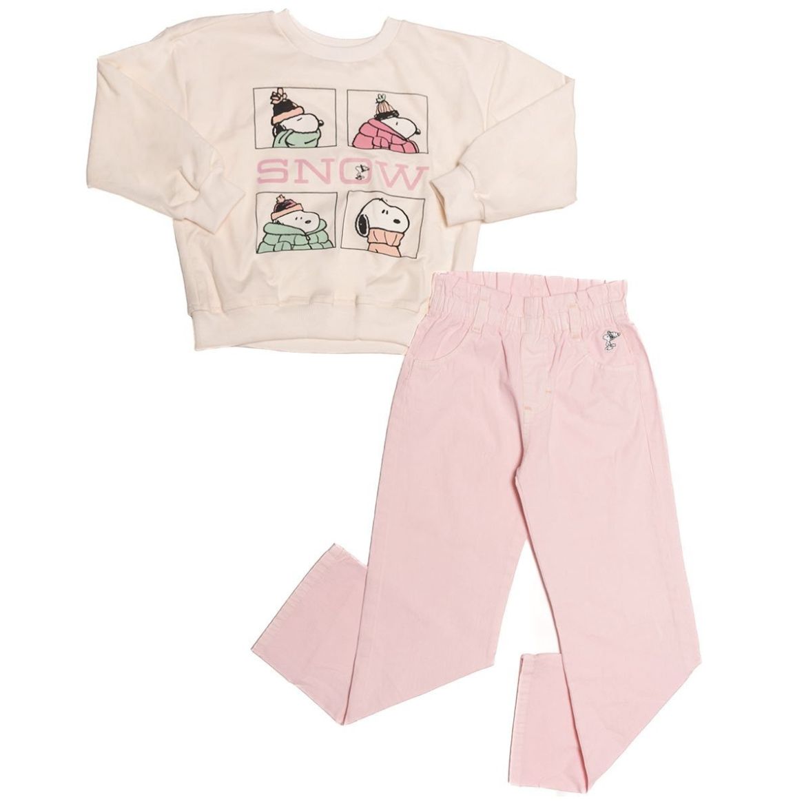 Conjunto de Sudadera con Pantalón con Diseño Snoopy para Niña