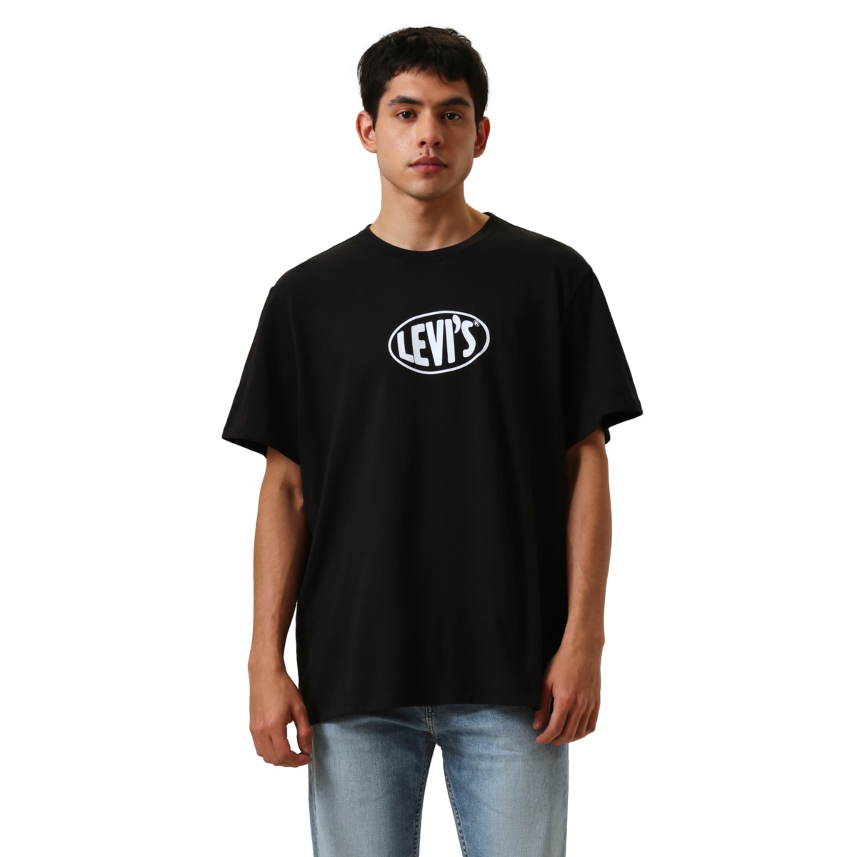 Playera con Gráfico Levi's Negro Manga Corta para Hombre Plus