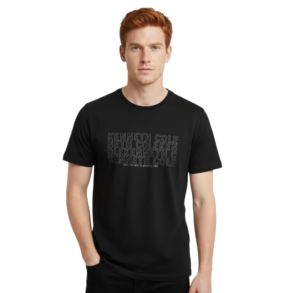 Playera Regular Fit Kenneth Cole Ny Manga Corta para Hombre