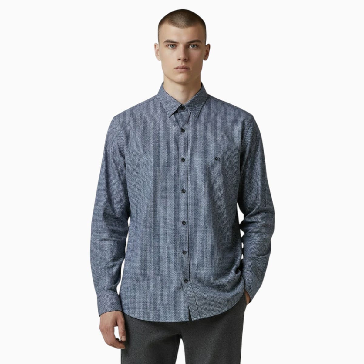 Camisa Regular Fit Kenneth Cole Ny Manga Larga para Hombre