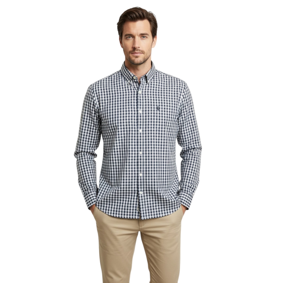 Camisa Regular Fit Chaps Manga Larga para Hombre