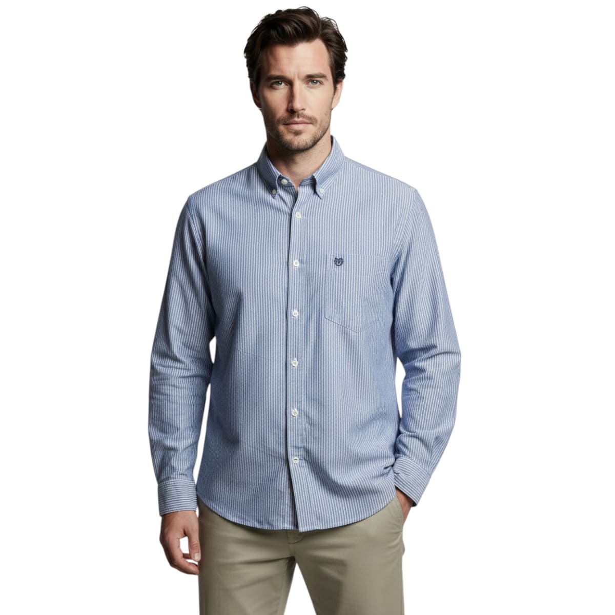 Camisa Regular Fit Chaps Manga Larga para Hombre