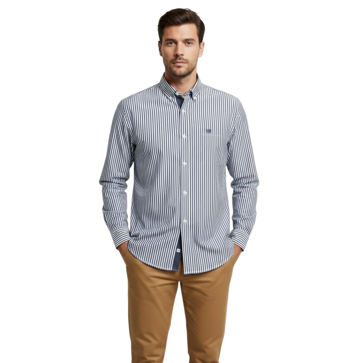 Camisa Regular Fit Chaps Manga Larga para Hombre