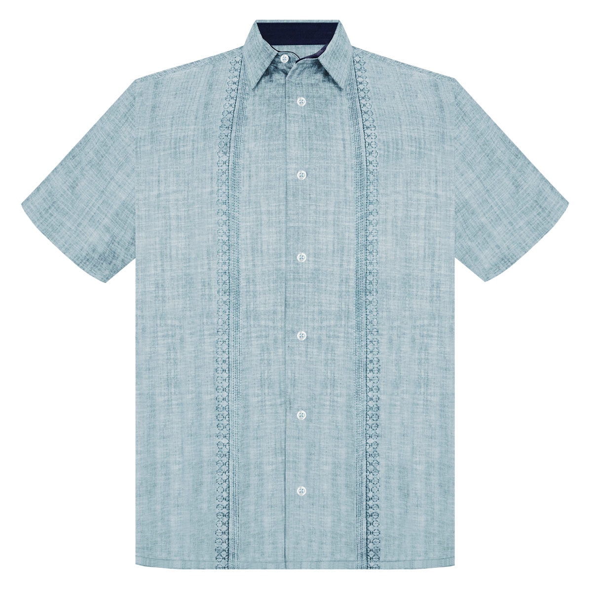 Camisa Regular Fit Turquesa Malibu Cancumisa Manga Corta para Hombre