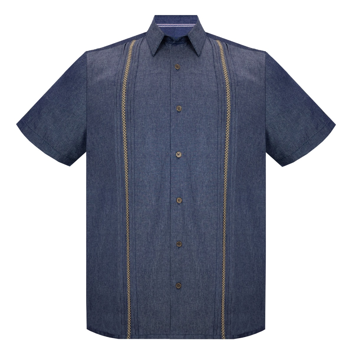 Camisa Regular Fit Azul Marino Malibu Cancumisa Manga Corta para Hombre