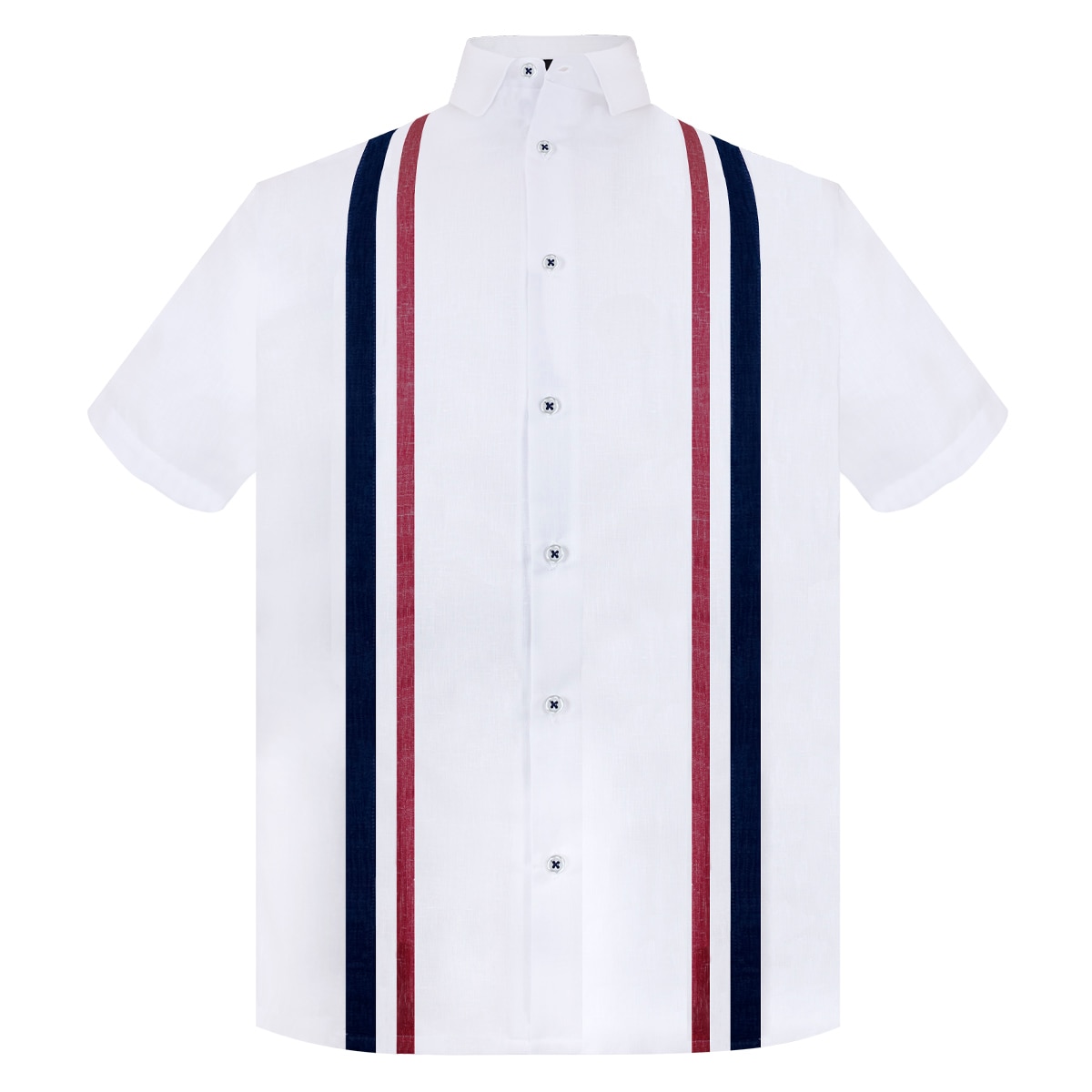 Guayabera Regular Fit Blanca Comfort Beuno Magnani Manga Corta para Hombre
