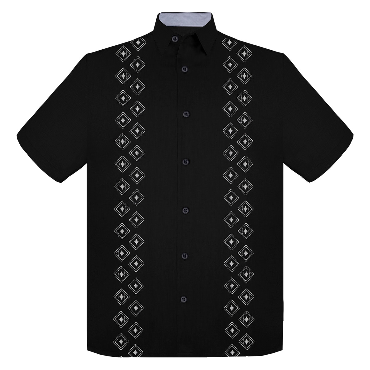 Camisa Regular Fit Negra Collection G Candila Manga Corta para Hombre