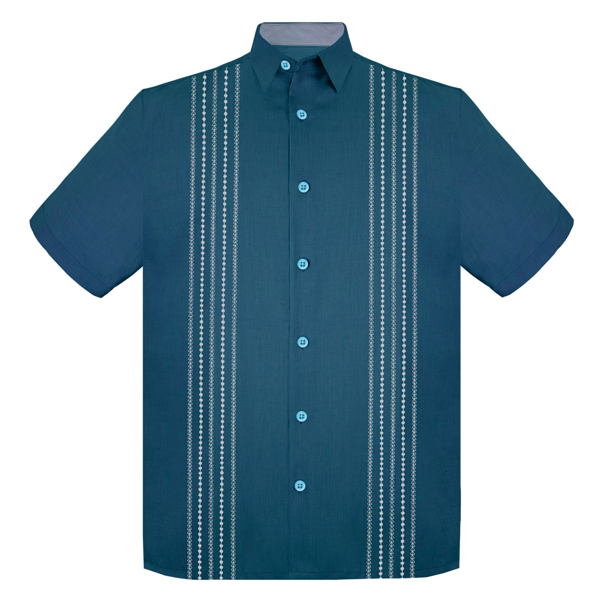Camisa Regular Fit Petróleo Collection G Candila Manga Corta para Hombre