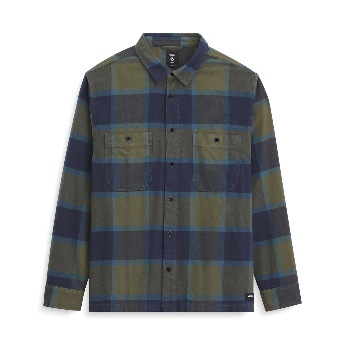 Camisa Manga Larga Vans Cuadros Verde para Hombre