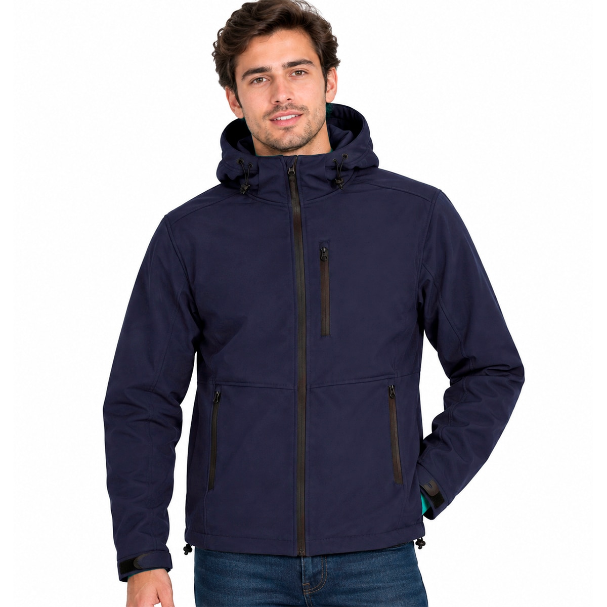 Chamarra con Gorro Desmontable U Sport Rojo para Hombre