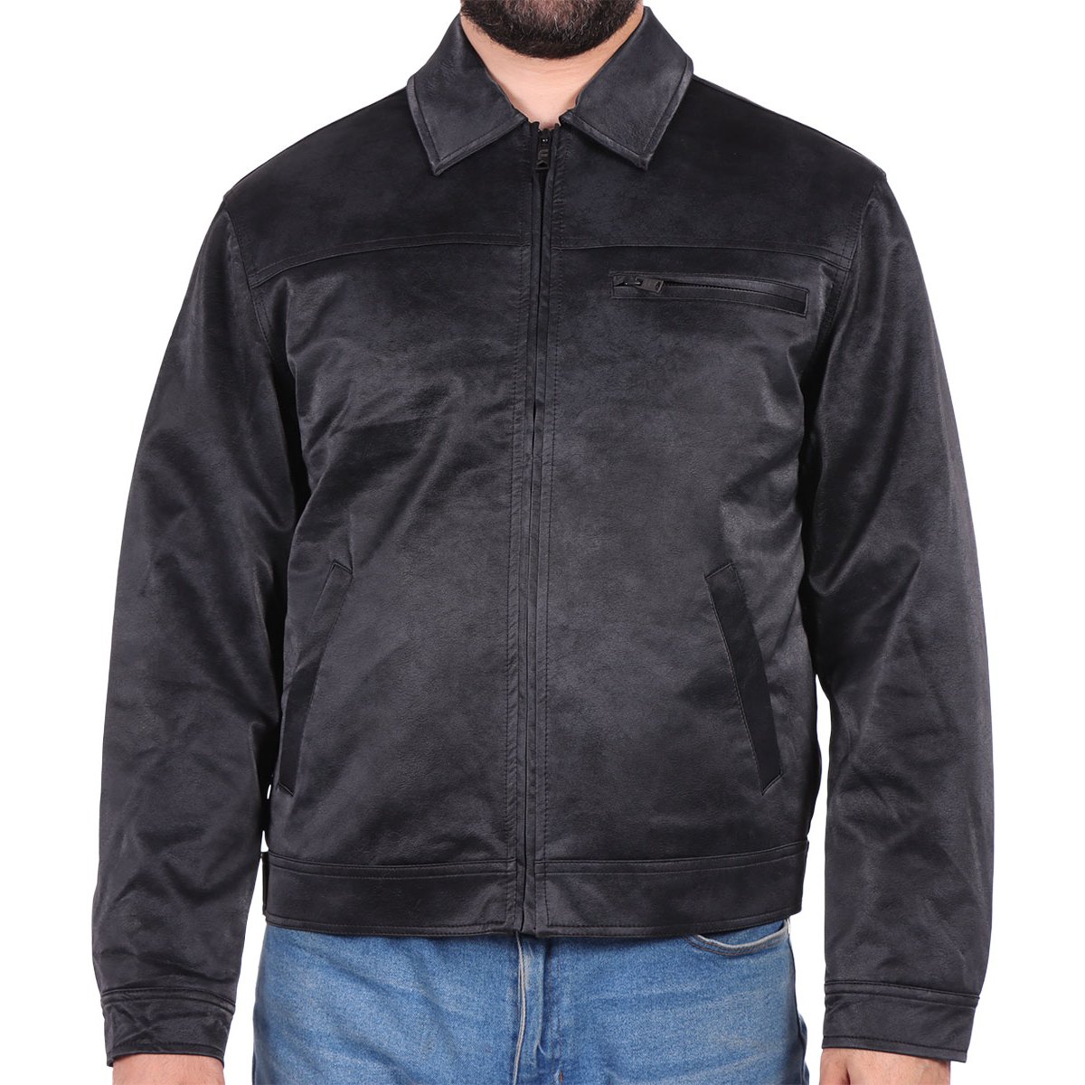 Chamarra Piel Vegana Estilo Urbano Fukka para Hombre