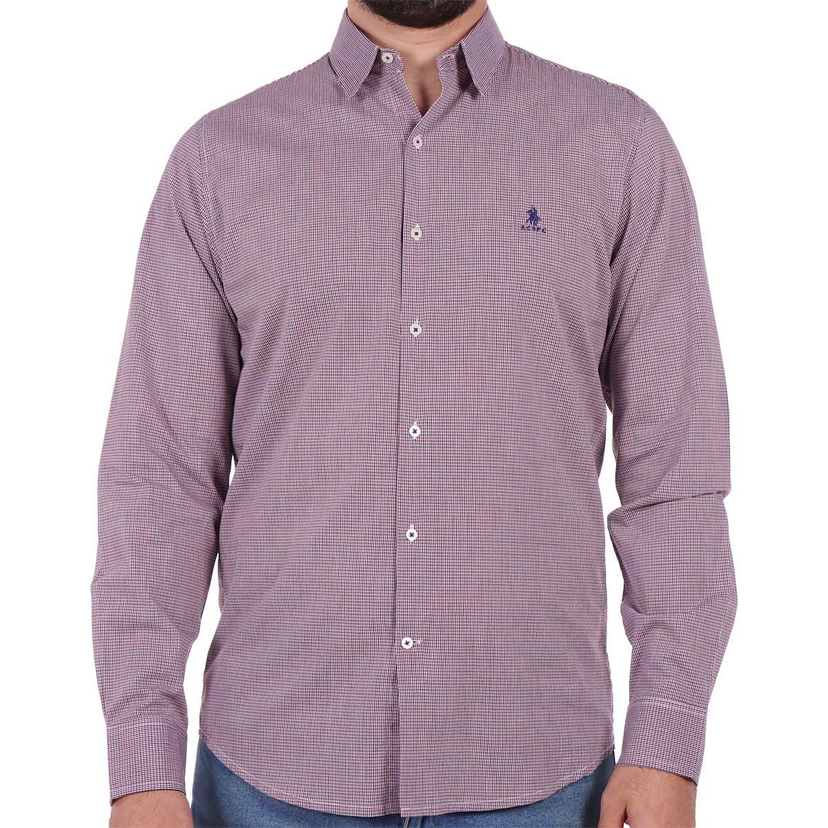 Camisa Slim Fit Manga Larga Logo Bordado Polo Club para Hombre