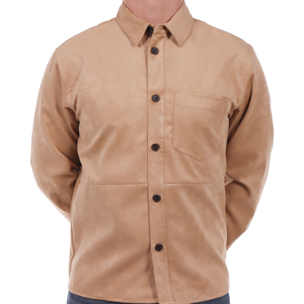 Shacket de Gamuza con Bolsillo J.opus para Hombre