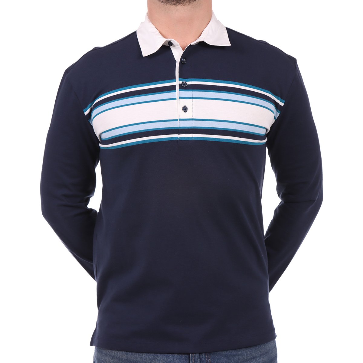 Polo Rugby Manga Larga Bruno Magnani para Hombre
