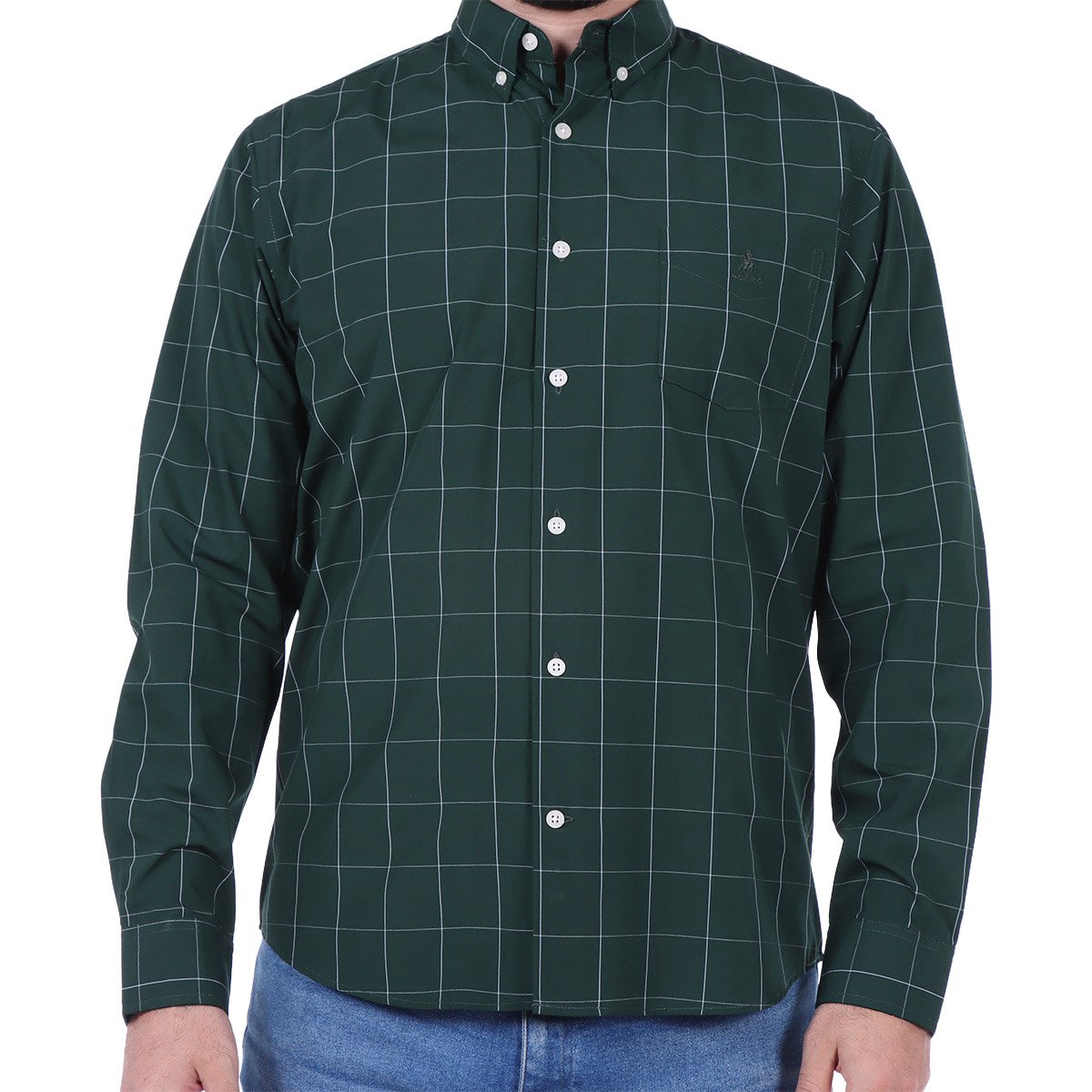 Camisa a Cuadros Bicolor Logo Bordado Polo Club para Hombre